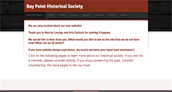 Desktop Screenshot of baypointhistoricalsociety.com